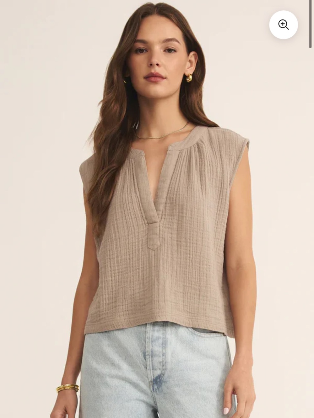 Z Supply Cliffside Airy Gauze Top Size S